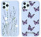 Yoedge Schutzhülle für iPhone 6/6S, Violett, Silikon, Motiv Zeichnung, ultradünn, stoßfest, Gel, TPU, weich, Bumper Cover, für iPhone 6 4,7 Zoll, Schmetterling
