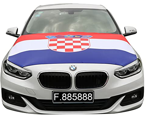 Sonia Originelli Motorhauben Fahne Autoflagge Überzieher Fanartikel WM EM Farbe: Kroatien