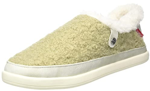 MUSTANG Damen Hausschuhe gefüttert Hellgrün, Schuhgröße:EUR 40