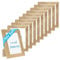 PHOTOLINI Bilderrahmen 15x20 Holz Eiche, 10er Set breite Bilderrahmen 20x15 Holz, Picture Frame mit Acrylglas, Bilder Rahmen 15 x 20 cm Eiche zum Aufhängen & Aufstellen, Rahmen 15x20 mit Zubehör