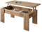 lukmebel Couchtisch Aperto klappbar – Stauraum – modernes skandinavisches Design – für Essen, Snacks, Laptop – für wenig Platz – 50x100x45cm – Wotan Eiche
