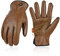 Vgo... Gants de travail en cuir vachette grainé, gants de travail non doublés, gants de chantier, hydrofuges, garniture paume (CA9597WP,7/S,Marron,1Paire)