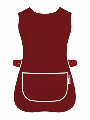 LINEN CLOSET Womens Tabards with Pockets for Men Ladies Cleaning Catering Chef Kitchen Aprons Unisex Hygea Tabard Apron Work Tabards