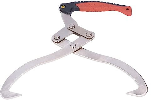 Dechoga Log Tongs, Log Lifting Grapple Hook, Wooden Solid Iron Claw Health Gear Log Skidding Tongs Timber Claw Hook Non Slip Grip Logging Grabber Tool for Garden Wood Handling Dragging Carrying