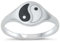 Sterling Silber 925 Yin Yang Ring 52
