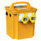3.3kVA Portable Site Transformer - 110V Step Down Transformer - 3300VA Intermittent & IP44 Plug - 1.5m Cable with Twin 16A Outlets - BS EN60309 & 13A UK Plug - Ideal for Construction & Industrial use