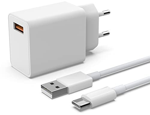 BOLUX-JS Caricabatterie Tipo C Ricarica Rapida per Samsung Galaxy A14 A23 A13 A12, A32, A33, A54, A53, A51, S10, S9, S8, A20e, A04S, Caricabatterie USB C Rapido AC con 2M Type-C Cavo