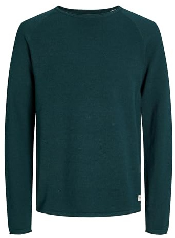 JACK & JONES Knitted Pullover Plain Knitted Pullover M, Deep Teal, M
