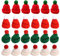 EBHO 24 Stück Mini Weihnachtsmütze Kleine Mützen Zum Basteln Strickmütze Mini Santa Hüte Christbaumschmuck DIY Handwerk