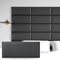 Art3d Lot de 6 Panneaux de tête de lit à décoller et à Coller pour lit jumeau, Noir, 25 x 60 cm, Panneaux muraux insonorisants 3D, Panneau Mural rembourré