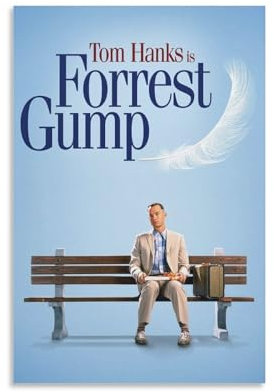 MEIYAN American Coming of Age Comedy Drama Films Forrest Gump Filmposter Poster Malerei Leinwand Wandkunst Wohnzimmer Poster Gemälde 30 x 45 cm