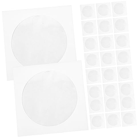 BESTonZON 100stücke Cd Hüllen Aus Papier Weiße DVD Umschläge Für Sichere Cd DVD Aufbewahrung Und Transport Langlebige Platzsparende Für Zuhause Und Unterwegs