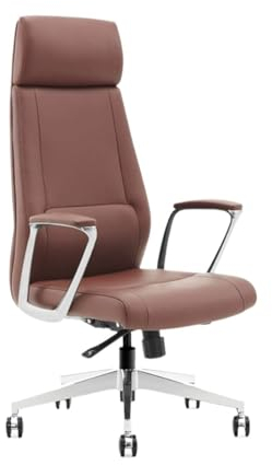 GLigeT Bürostuhl Luxus Moderne Studie Stuhl, Mode Büromöbel, Bürostuhl, Luxus Drehstuhl, Büro Heben Stuhl Drehstuhl (Color : Bruin)