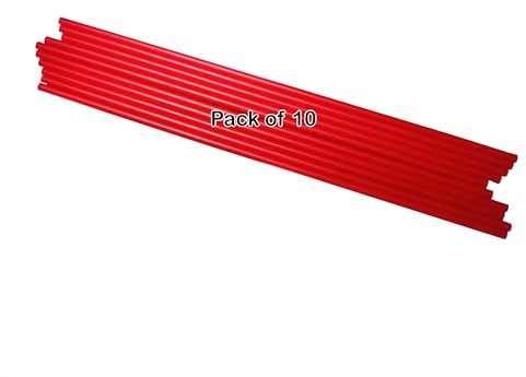 (10-Pack) 5 Red Plastic Straws for Aerosol Spray Cans - Ideal Tip Extension Tubes for Automotive Lubricants, Cleaners, and Penetrating Oils