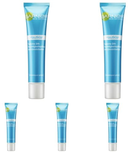 Garnier Feuchtigkeitscreme, mattiert, reduziert Mitesser, verfeinert das Hautbild, Hautklar, 40ml (Packung mit 5)