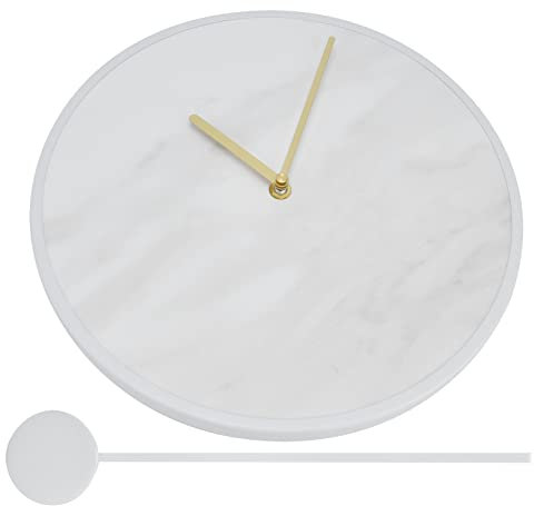 Fdit Wanduhr Swing Swing Wanduhr Marmorierung Schiefer Schlicht mit Modernem Marmormuster Pendeluhr Uhr Home Zum Aufhängen von Wanduhren