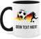 Tasse Tassen 325ml - 2024 Fussball EM Fanartikel - Fußballer Germany Personalisiert mit Namen Deutschland - 325 ml - Schwarz - fan fußball-fanartikel fußball mug fussballtasse wm 24 kaffeetasse