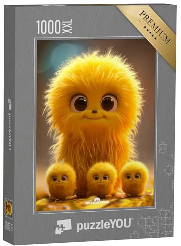 Puzzle 1000 Teile XXL „LITTLEMONSTERTIME: Sunny“ – aus der Puzzle-Kollektion Illustrationen, Kunst & Fantasy