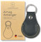 LEDERTRAUM Airtag Anhänger aus ECHT-Leder in schwarz, Schlüsselanhänger Leder, Hülle kompatibel mit Apple (schwarz)