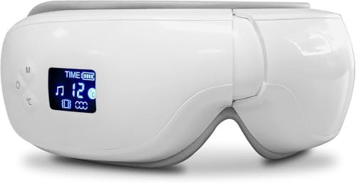Augenmassagegerät mit Wärmefunktion und Musik zur Auswahl, eye massager kann individuell angepasst werden, um Augenermüdung, Augenringe, trockene Augen zu lindern und den Schlaf zu verbessern