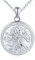 Yumilok femmes chaîne collier arbre de vie zircone hors épaule ouvert photo Lock collier en argent sterling 925