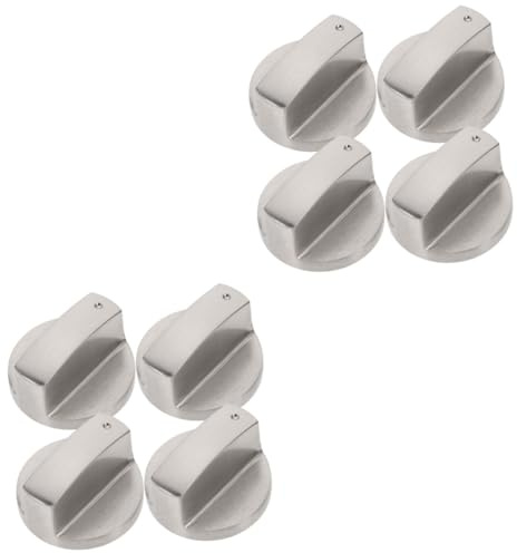 COLLBATH 2sets Edelstahl Gas Herd Knöpfe Backofen Herd Control Knöpfe 4 Stücke * 2