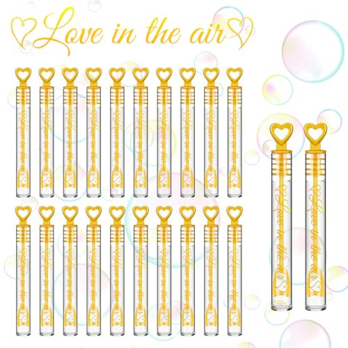 120 Pcs Heart Wedding Bubble Wands Mini Bubble Wands Bulk Heart Bubble Wands for Wedding Send Off Party Supplies for Weddings