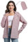 ATLASLAVA Regenjacke Damen Dünne Faltbar Fahrradjacke Wasserdicht Leicht Outdoorjacke mit Kapuze Fahrrad Wandern Getrocknete Rose XXL