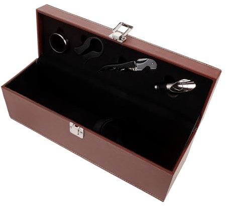 Gatuida Boîte De Transport Vide pour Bouteilles De Vin Rouge, avec Poignée, Étui d'emballage pour De Vin Unique en