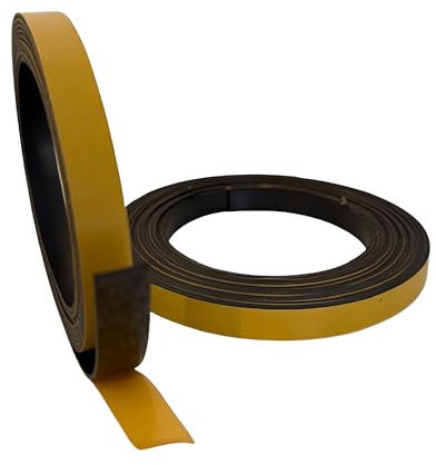 PREVIS Cinta Magnética Adhesiva - Tiras magnéticas - Imanes Adhesivos Resistentes - Ideal para Manualidades, Mosquiteras, Organización - Iman Adhesivo Herramientas - (3m x 12mm)