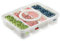 Gzsekken Fridge Storage Containers, Fruit Storage Containers with Lid & Drainable Baskets, Airtight Fridge Organisers for Fruit Salad Vegetables,Dishware Safe Kitchen Keeper Picnic Party