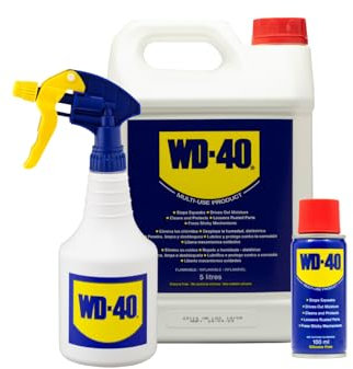 WD-40 Multi-Use Bundle-5L Bulk Can with Applicator+100ml Toolbox Spray | Rust Remover, Lubricant & Penetrant | Stops Squeaks, Frees Stuck Parts | All-Purpose DIY, Easy Application & Garage Essential