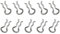 10 pezzi pinza freno bicicletta per XT SLX XTR, acciaio inossidabile 31 * 5.5 * 2.8 mm (titanio)