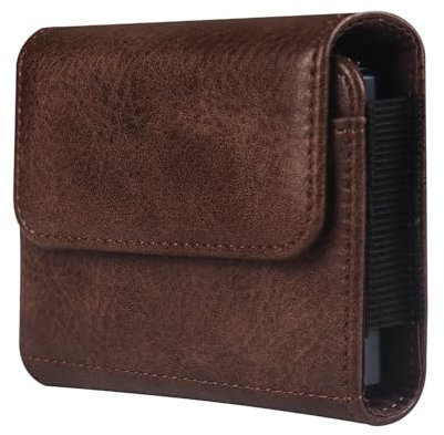 Galaxy Z Flip Sac de Ceinture Homme Cuir, Pochette Téléphone Portable Sacoche Banane Cuir avec Porte-carte Housse Compatible avec Huawei Pura X/P50 Pocket/Pocket S/Moto Razr 40 50 60 Ultra/Razr+ 5G