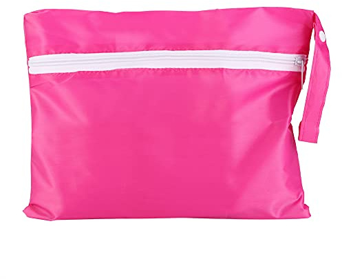 WXCHISU Sac Organisateur de Poussette pour équipement de bébé, Pochette de Rangement étanche, Chariot à Couches Suspendu Compact, pour Voyage et Utilisation Quotidienne avec (Rose Rouge)