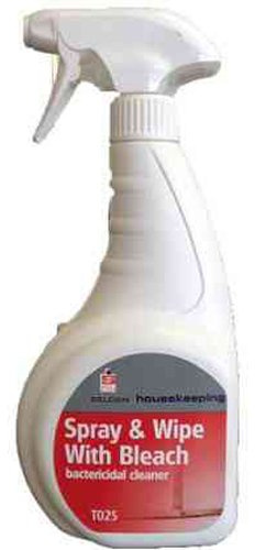Selden T025 Spray and Wipe with Bleach, Trigger Spray, 750 mL