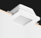Eurekaled® - Portafaretto in Gesso CERAMICO da Incasso Quadrato con Vetro per Controsoffitti per GU10 e Cod.PF1264