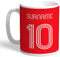 Personalised 'Retro Shirt' Design 11oz Mug for Liverpool FC Fans, Great for Reds Football Supporters, Ceramic Tea Coffee Mug