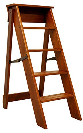 5 Sgabello Pieghevole Step/Step Sedia a pioli, Scala in Legno Stepladder Sgabello Alto ampliato Attrezzo da Giardino per Uso Domestico Pesante Max. Altezza 150kg: 88cm
