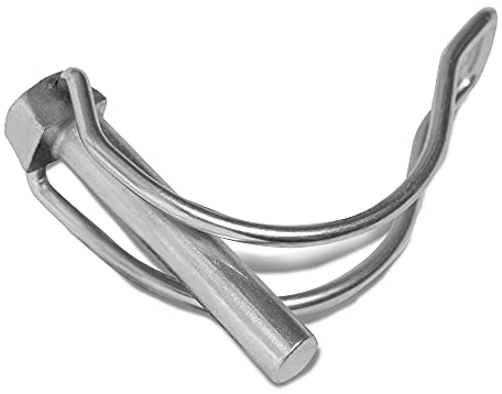 HEAVYTOOL Rohrklappsplinte 10,0mm x 58mm für Rohre Ø53mm (10 Stück) Klappsplinte Rohr 10mm x 58mm Sicherungssplinte für Rohre Sicherungsstifte für Rohre Klappstecker für Rohre Rohrsplinte