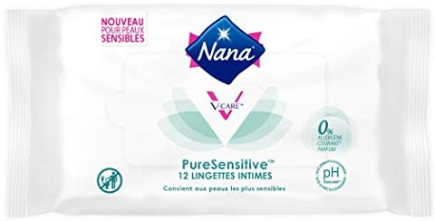 NANA PureSensitive Lingettes intimes - Lot de 4