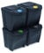 Set de 4 cubos de basura KEDEN SORTIBOX papelera reciclaje, antracita, volumen 4x25L