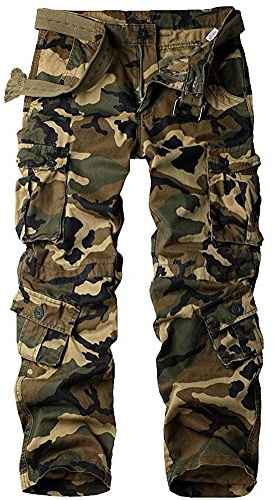 Women's Tactical Pants, Casual Cargo Work Pants Military Army Combat Trousers 8 Pockets,Battlefield Camo,30(US 10)