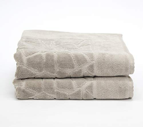 my cocooning Badematten Set Stones 2-teilig Khaki | hochwertig & exklusiv | Badvorleger aus 100% Baumwolle | Badteppich (50x70 cm)