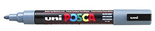POSCA Posca Pack of 12 Paint Markers, Dark Grey Line Thickness: 1.8 2.5 mm (PC-5M GA)aa