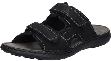 Josef Seibel Herren Klassische Sandalen Vincent 14,Weite G (Normal),Sandaletten,klettsandalen,Sommerschuhe,offene Schuhe,schwarz,42 EU