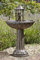 Garden Mile Dancing Couple Water Feature Bronze Effect Fountain for Garden Freestanding Patio Centrepiece Ornamental Resin Decorative Fountain Bird Bath