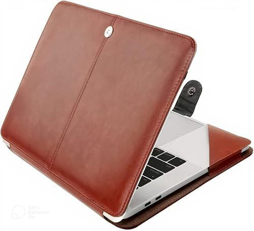 Flausen Genuine PU Leather Laptop Case Cover 15.6 Inch for Acer Nitro 5 An515-55, Brown(Wnl-42) (FLBRE87)