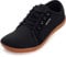 WHITIN Barfußschuhe Herren Barfussschuhe Barfuss Schuhe Breite Barfuß Sneaker Knit Barefoot Shoes Minimalschuhe Fitnessschuhe Freizeit Leichte Schwarz 41 EU
