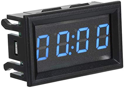 Nicoone Autouhr Armaturenbrett,Fahrzeug Elektronische Kleine Digitaluhr,Multifunktionale LED Auto Uhr,Digital Clock für SUV, Motorrad,Boot (Bule)